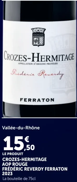 Crozes-Hermitage AOP Rouge Frédéric Reverdy Ferraton 2023
