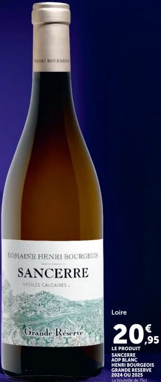 Vin blanc Sancerre AOP Grande Réserve Henri Bourgeois
