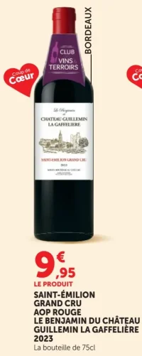 Le Benjamin du Château Guillemin La Gaffelière Saint-Émilion Grand Cru AOP Rouge 2023