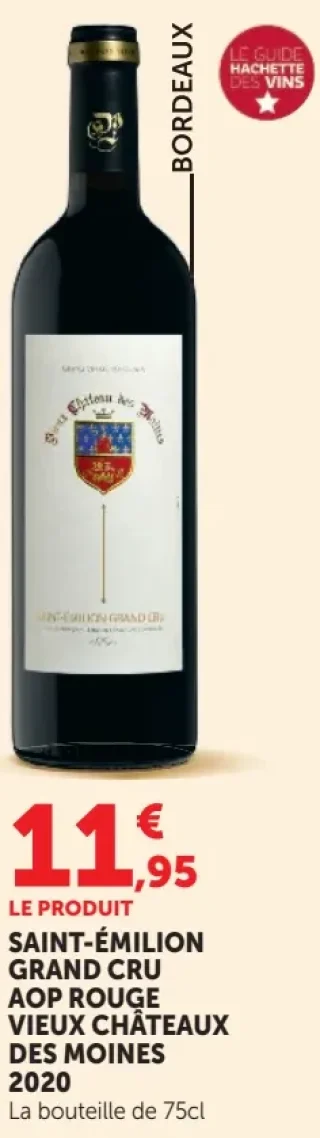 Vieux Châteaux des Moines Saint-Émilion Grand Cru AOP Rouge 2020