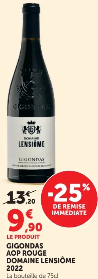 GIGONDAS AOP ROUGE DOMAINE LENSIÔME 2022