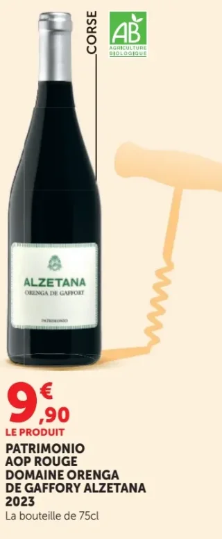 PATRIMONIO AOP ROUGE DOMAINE ORENGA DE GAFFORY ALZETANA