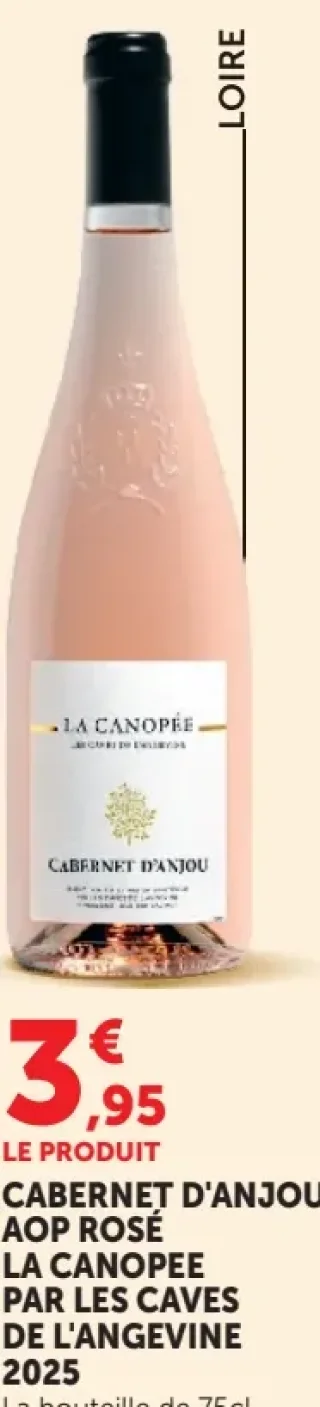 Cabernet d'Anjou AOP Rosé La Canopée par Les Caves de L'Angevine 2023