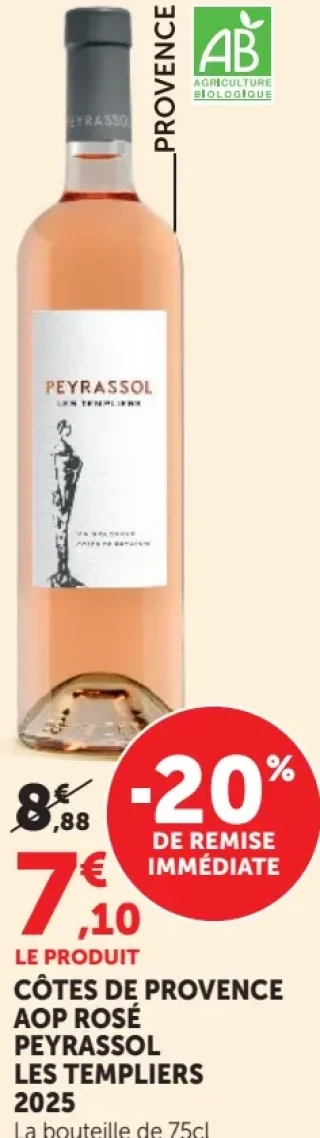 Côtes de Provence AOP Rosé Peyrassol Les Templiers 2023