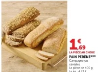 Pain Pérène Campagne ou céréales