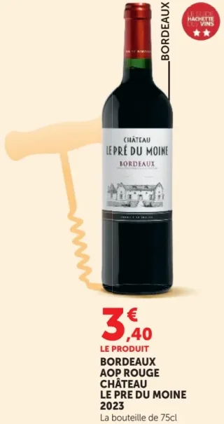 Vin rouge Bordeaux AOP Château Le Pré du Moine 2023
