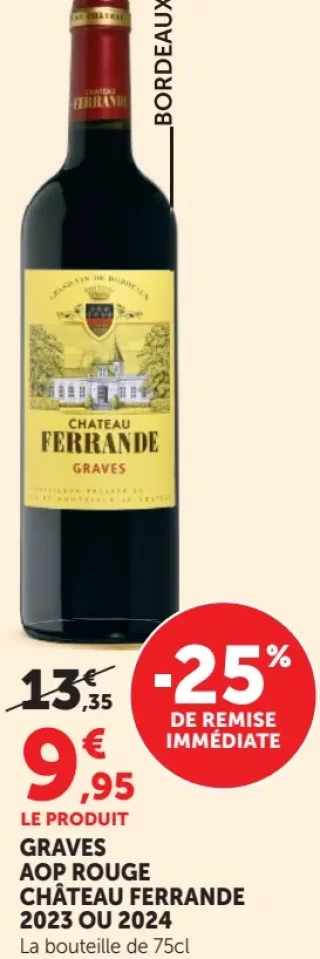 Château Ferrande Graves AOP Rouge 2023 ou 2024