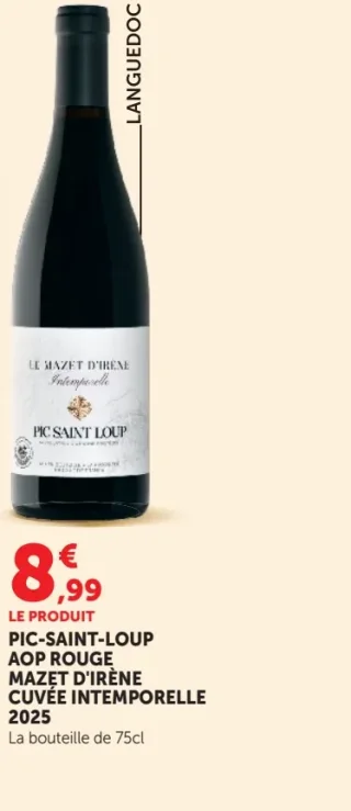Pic-Saint-Loup AOP Rouge Mazet d'Irène Cuvée Intemporelle 2022