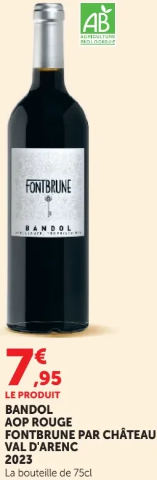 Bandol AOP Rouge Fontbrune par Château Val d'Arenc 2021