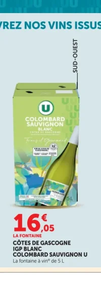 U Colombard Sauvignon Côtes de Gascogne IGP Blanc