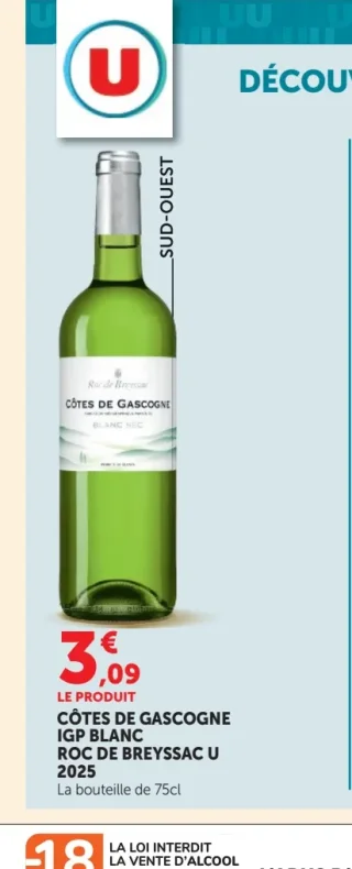 Roc de Breyssac U Côtes de Gascogne IGP Blanc 2025
