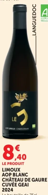 Limoux AOP Blanc Château de Gaure Cuvée Geai 2024