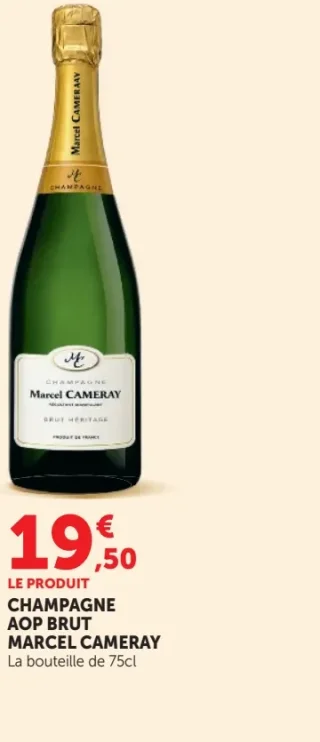 CHAMPAGNE AOP BRUT MARCEL CAMERAY La bouteille de 75cl