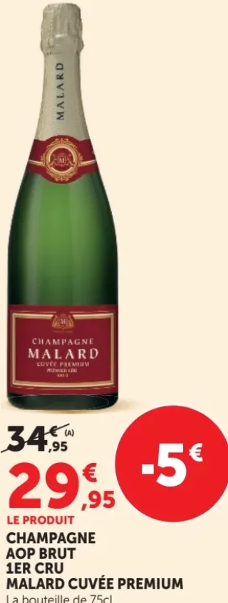 CHAMPAGNE AOP BRUT 1ER CRU MALARD CUVÉE PREMIUM La bouteille de 75cl