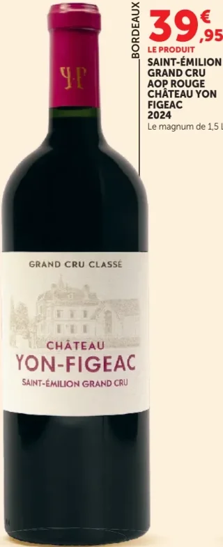 Château Yon-Figeac Saint-Émilion Grand Cru AOP Rouge 2014 Magnum