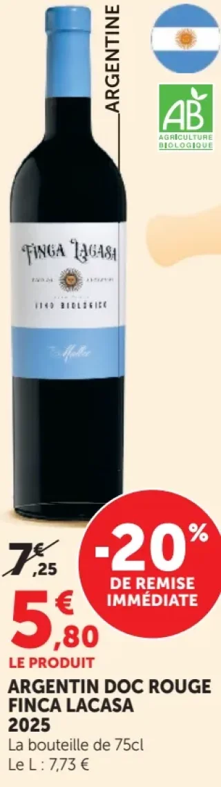 ARGENTIN DOC ROUGE FINCA LACASA