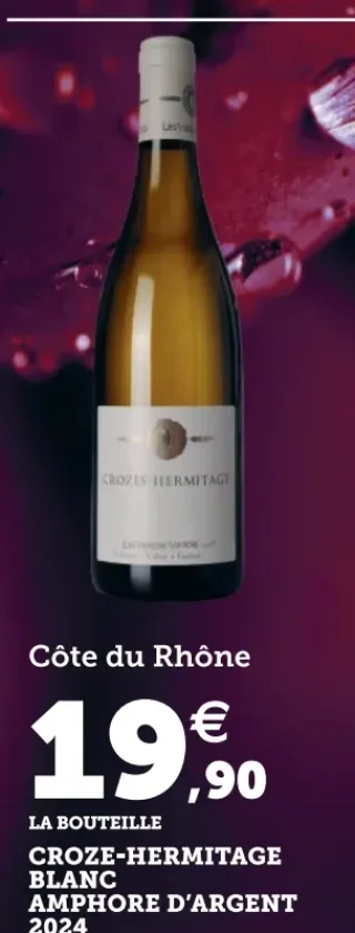 Les Vins de Vienne Croze-Hermitage Blanc Amphore d'Argent 2024 Côte du Rhône