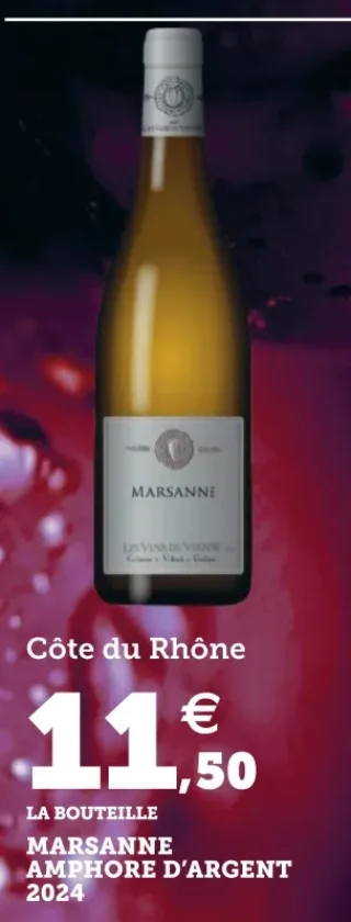 Les Vins de Vienne Marsanne Amphore d'Argent 2024 Côte du Rhône
