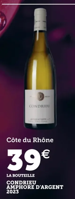 Les Vins de Vienne Condrieu Amphore d'Argent 2023 Côte du Rhône