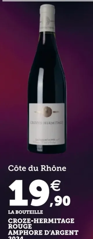 Les Vins de Vienne Croze-Hermitage Rouge Amphore d'Argent 2024 Côte du Rhône