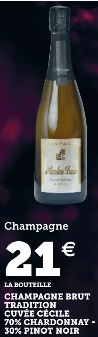 Champagne Brut Tradition Cuvée Cécile Nicolas Bass
