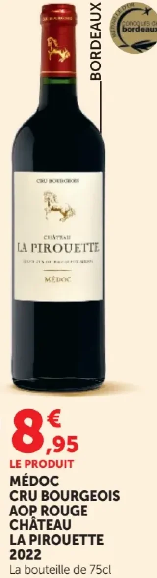 CHÂTEAU LA PIROUETTE 2022 Médoc Cru Bourgeois AOP Rouge