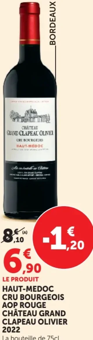 Château Grand Clapeau Olivier Haut-Médoc Cru Bourgeois AOP Rouge 2022