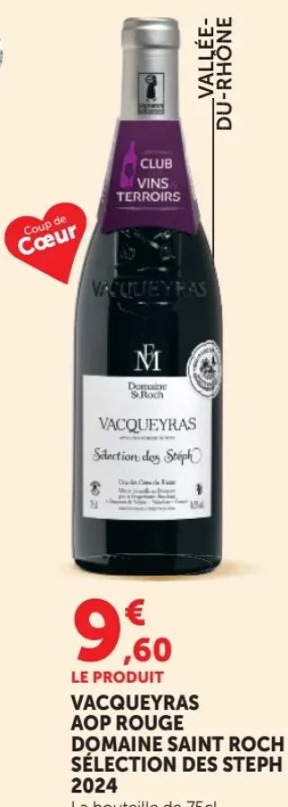 Domaine Saint Roch Vacqueyras AOP Rouge Sélection des Steph 2024