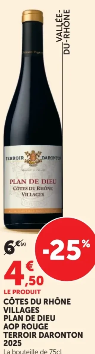 Terroir Daronton Côtes du Rhône Villages Plan de Dieu AOP Rouge 2025