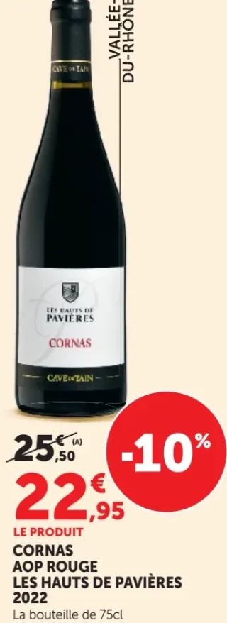 Vin rouge Cornas AOP Les Hauts de Pavières 2022