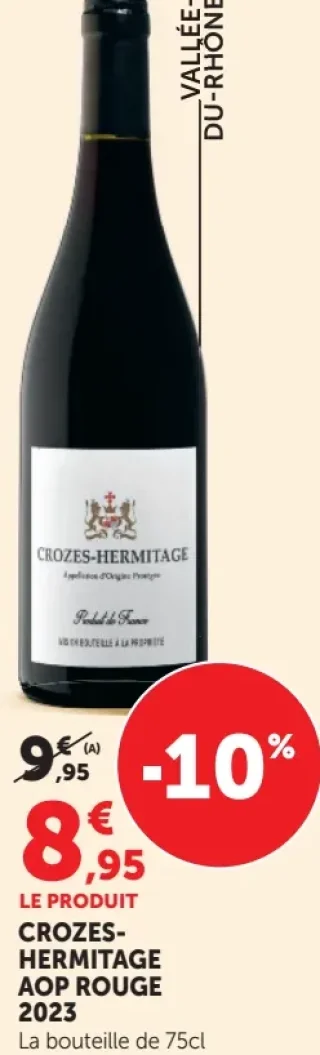 Vin rouge Crozes-Hermitage AOP Rouge 2023
