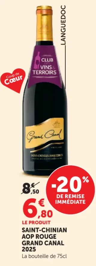 SAINT-CHINIAN AOP ROUGE GRAND CANAL 2025