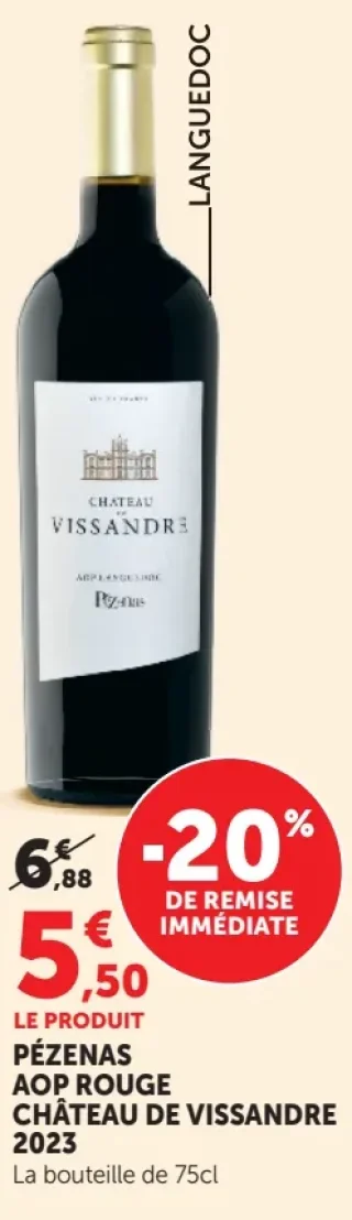 PÉZENAS AOP ROUGE CHÂTEAU DE VISSANDRE 2023