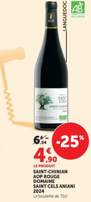 SAINT-CHINIAN AOP ROUGE DOMAINE SAINT CELS ANIANI 2024