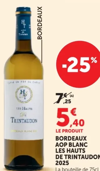 Bordeaux AOP Blanc Les Hauts de Trintaudon