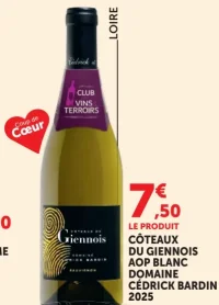 Côteaux du Giennois AOP Blanc Domaine Cédrick Bardin