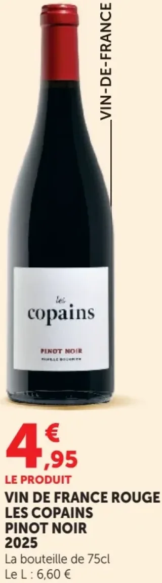 Vin de France Rouge Les Copains Pinot Noir