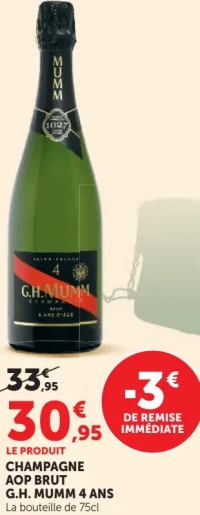Champagne AOP Brut G.H. Mumm 4 Ans D'Âge