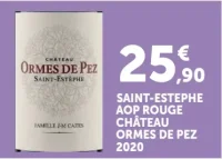 Vin rouge Saint-Estèphe AOP Château Ormes de Pez 2020
