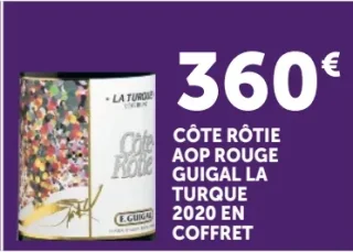 Vin rouge Côte Rôtie AOP Guigal La Turque 2020 en coffret