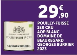 Vin blanc Pouilly-Fuissé 1er Cru AOP Domaine de Beauregard Georges Burrier 2023