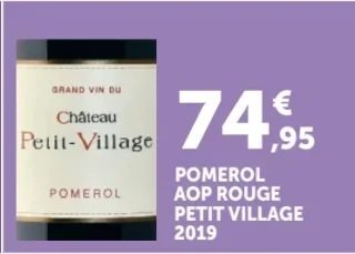 Vin rouge Pomerol AOP Petit Village 2019