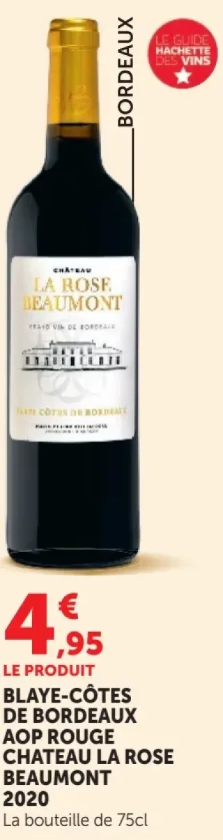 Blaye-Côtes de Bordeaux AOP Rouge Château La Rose Beaumont 2020