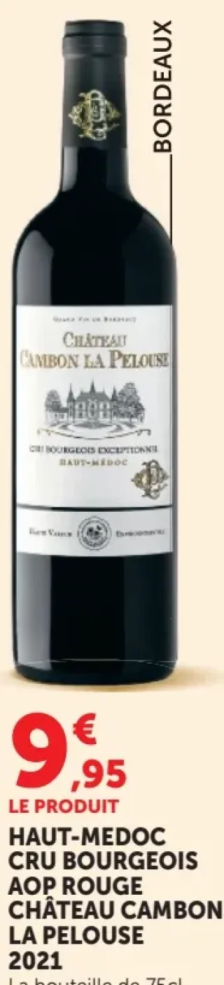 Vin rouge Haut-Médoc Cru Bourgeois AOP Château Cambon La Pelouse 2021