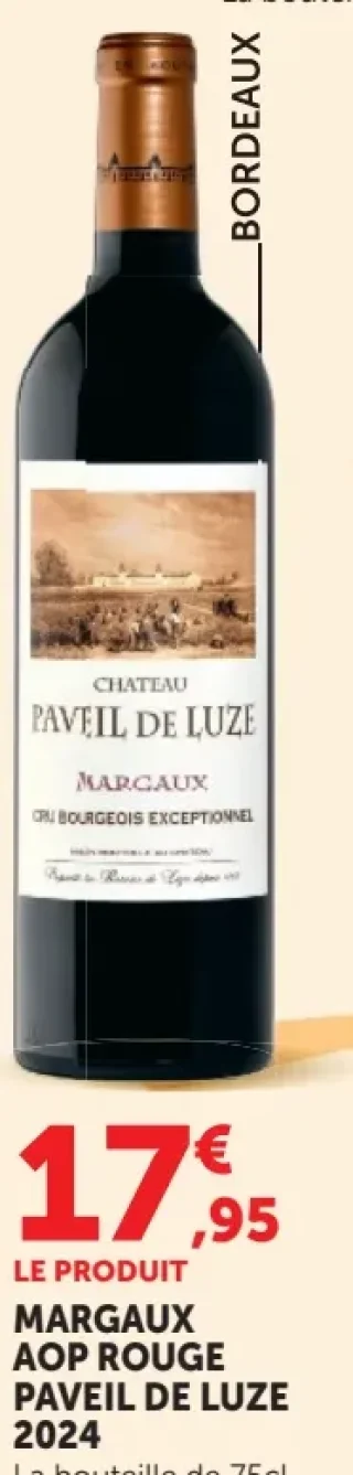 Vin rouge Margaux AOP Paveil de Luze 2024