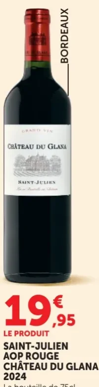 CHÂTEAU DU GLANA SAINT-JULIEN AOP ROUGE 2024