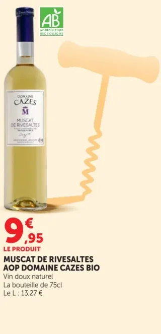 Muscat de Rivesaltes AOP Domaine Cazes Bio