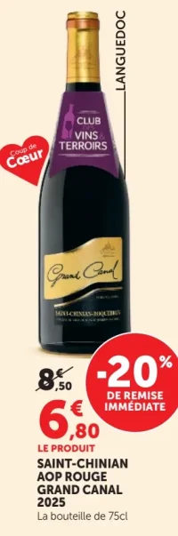 Grand Canal 2025 Saint-Chinian AOP Rouge