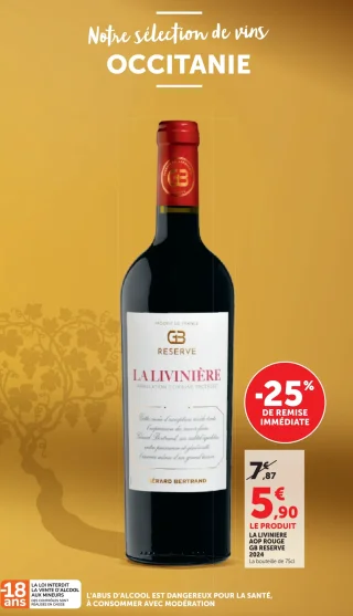 Gérard Bertrand La Livinière AOP Rouge GB Reserve 2024