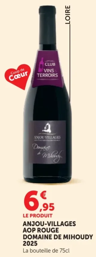Vin rouge Anjou-Villages AOP Rouge Domaine de Mihoudy 2025